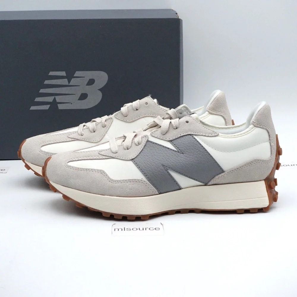 NEW Size 9 Women's New Balance 327 Sneakers U327LT Moonbeam/Shadow Grey - Picture 1 of 10